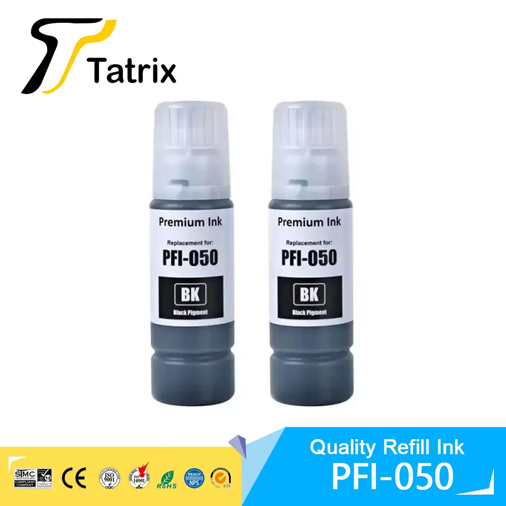 Tatrix PFI050 PFI-050 PFI 050 Premium Color Compatible Inkjet Ink Bottle for Canon ImagePROGRAF TC-20 TC-20M Printer
