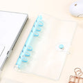 Lightweight Pvc Loose-Leaf Shell 6 Holes A6 Transparent Loose-Leaf Shell, Color Clip, Simple Candy Color Album Shell