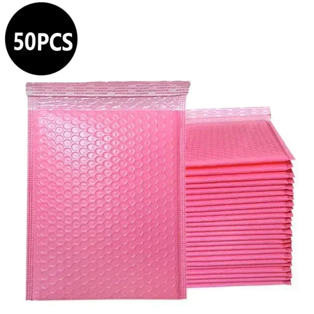 50 Pcs Multi Colors Bubble Mailer Bubble Padded Mailing Envelopes Mailer Poly for Packaging Self Seal Shipping Bag ﻿
