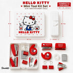 Genuine Hello Kitty Sanrio Desktop Stationery Kit Mini Stapler Tape Clips Staples Storage Box Study Office Supplies Gifts