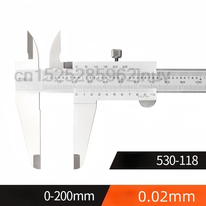 CNC Vernier Calipers 530-104 0-150mm 300mm Stainless Steel Inside Outside Depth Step Measurements Metric 6" 0-200mm Range