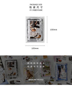 200 pcs Korean Decoration Material Paper pack Collage Junk Journal Material DIY Scrapbook Diary Album Lable Stationery