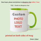 Personalised Your Photo Mug, Custom NAME IMAGE Cup, Customize Coffee Mugs, Tea Cups, Mothers' Day, Fathers' Day Wedding Gift