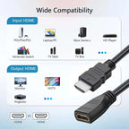 4K HDMI Extenion Cable Long HDMI 2.0 Male to Female Cord 60Hz 4K HDMI Extender Lead HDMI Male to Female Extension Kable Cord HDR