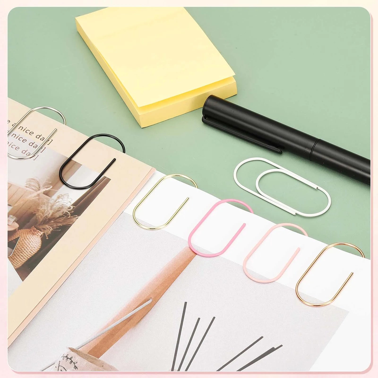 20/50/100Pcs Paper Clip 2inch Non-Skid Metal Paper Clamp Clips Large for Office Supplies Craft Scrapbook Document Note Sorting