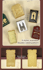 Retro Travel Book Clip Memory Glow Filme Metal Letter Clip Ticket Folder Watercolor Handbook Fixator Portable Art Stationery