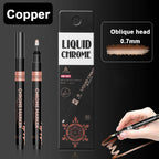 1Pcs Chrome Mirror Marker Pen 0.7mm 1mm 2mm DIY Reflective Paint Pen Permanent Gold Silver Copper Marker Model Painting Marking