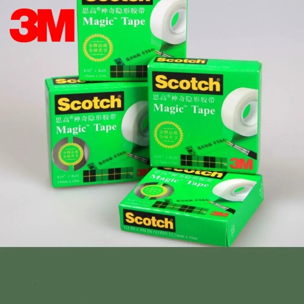3M Scotch 810 Invisible Tape, Stable Quality Strong Adhesion Tape, Easy To Tear, Tear Noise Free