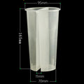 Disposable Bubble Tea Cups Plastic Drinking Cup with Lids 700ml Double Grid Thicken Smoothie Cup for Drinking Share Drinkware