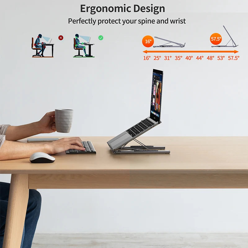 8 In 1 USB C Laptop Docking Station Stand With USB C, 2 USB 3.1, SD TF Card Ports,PD 100W, Universal Docking Station For MacBook