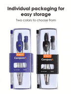 Precision Compasses with Replaceable Tips  Student Drawing and Mapping Tool Set  Suitable for Both Examination and Office Use