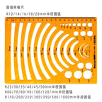 Template Measuring Ruler Circular Oval Ruler Durable K Resin Drawing Design Furniture Architect Template Drafting Ruler
