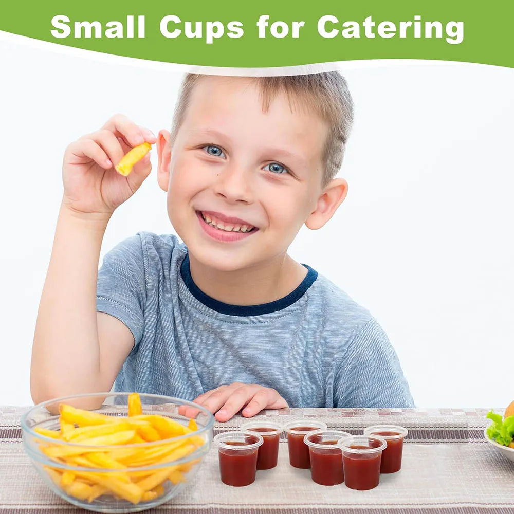 0.6oz/20ml Disposable Mini Jello Shots Cups,Tiny Clear Plastic Sample Cups for Tequila Alcohol Tasting,One Shot Cheers Party