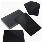 50Pcs/Set Portable Metal Business Card Colored Finish Aluminum Blank Laser Engraving Cards Special Logo Printing Office Supplies