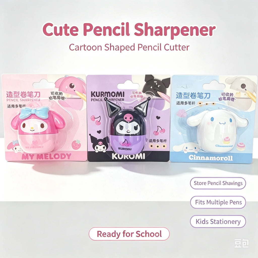 Cute Cartoon Pencil Sharpener Kawaii Skull Bow Design Manual Pencil Sharpener Portable School Office Stationery Women Teen Gift