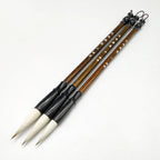 3Pcs Brown Weasel Hair White Woolen Writing Brush Chinese Calligraphy Brush Pen Writing Practice Supplies For Student