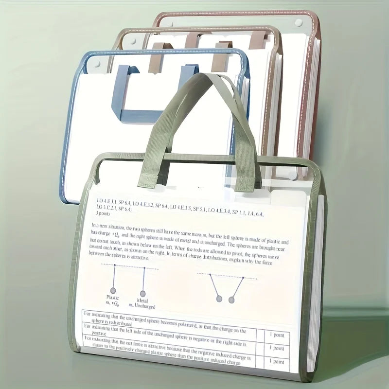 1PC Student file bag accordion bag folder large capacity test paper storage bag