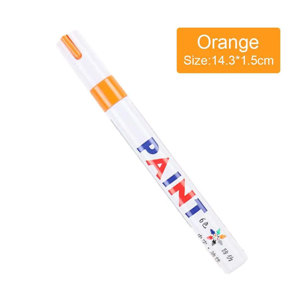 3pcs White Paint Pen Paint Markers Waterproof Car Tyre Oil-Based Paint Pen Set Quick Dry And Permanent
