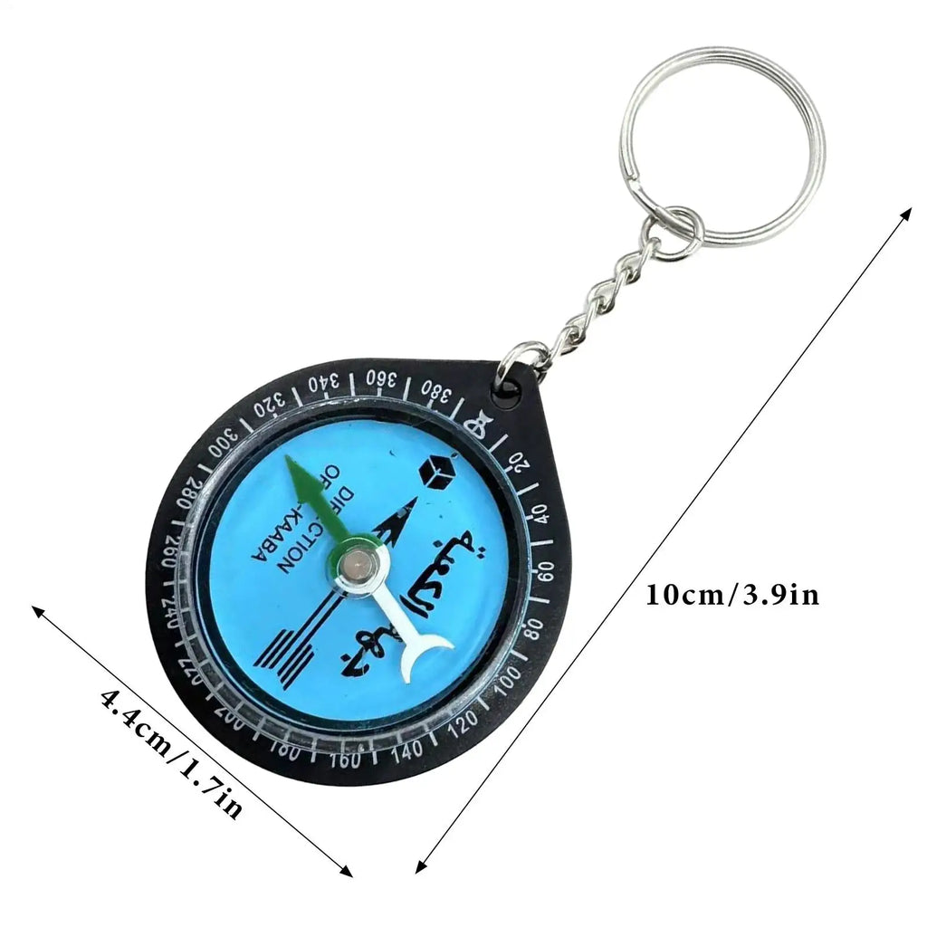 Muslim Qibla Compass Portable Outdoor Compasses For Hiking Direction Eid Pray Keychain Decor For Camping Backpacking Hiking