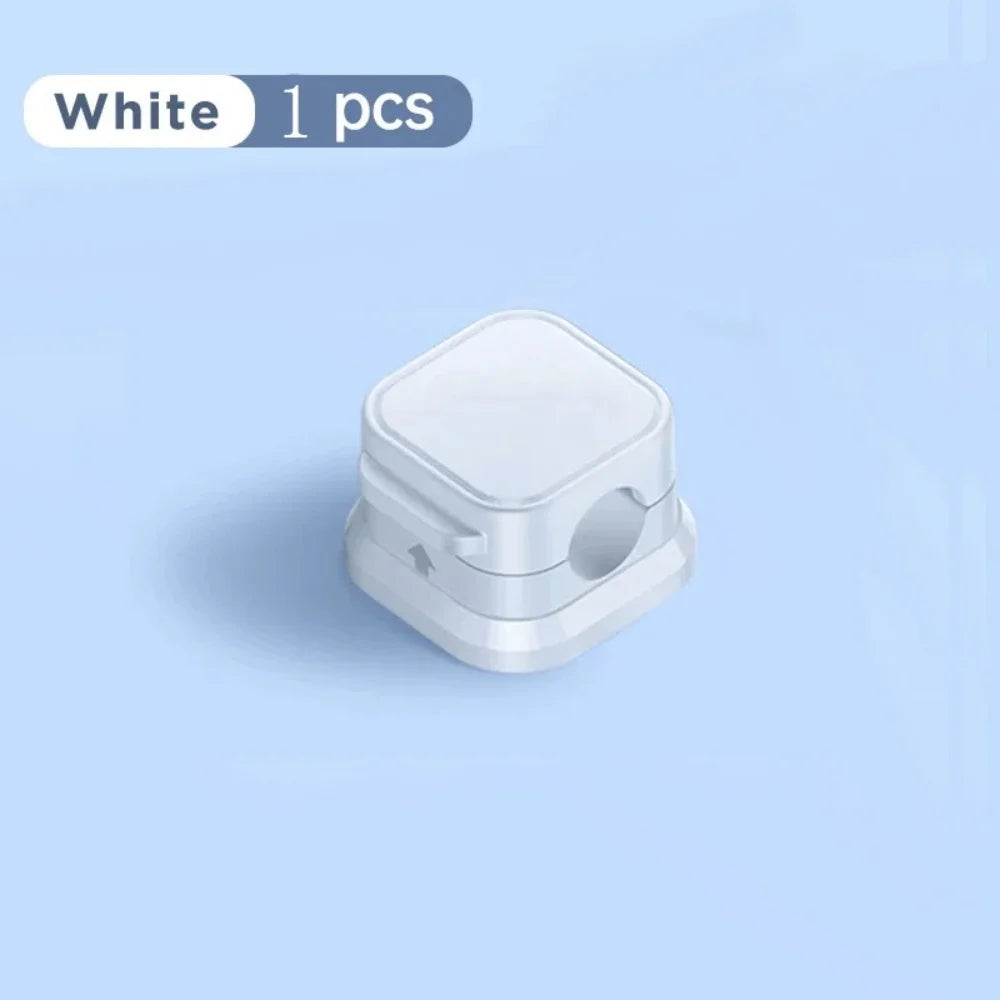 3/6/12PCS Portable Magnetic Cable Clips Cable Protector Desk Tidy Management Clips For Mouse Earphone Wire Organizer Cable Stand