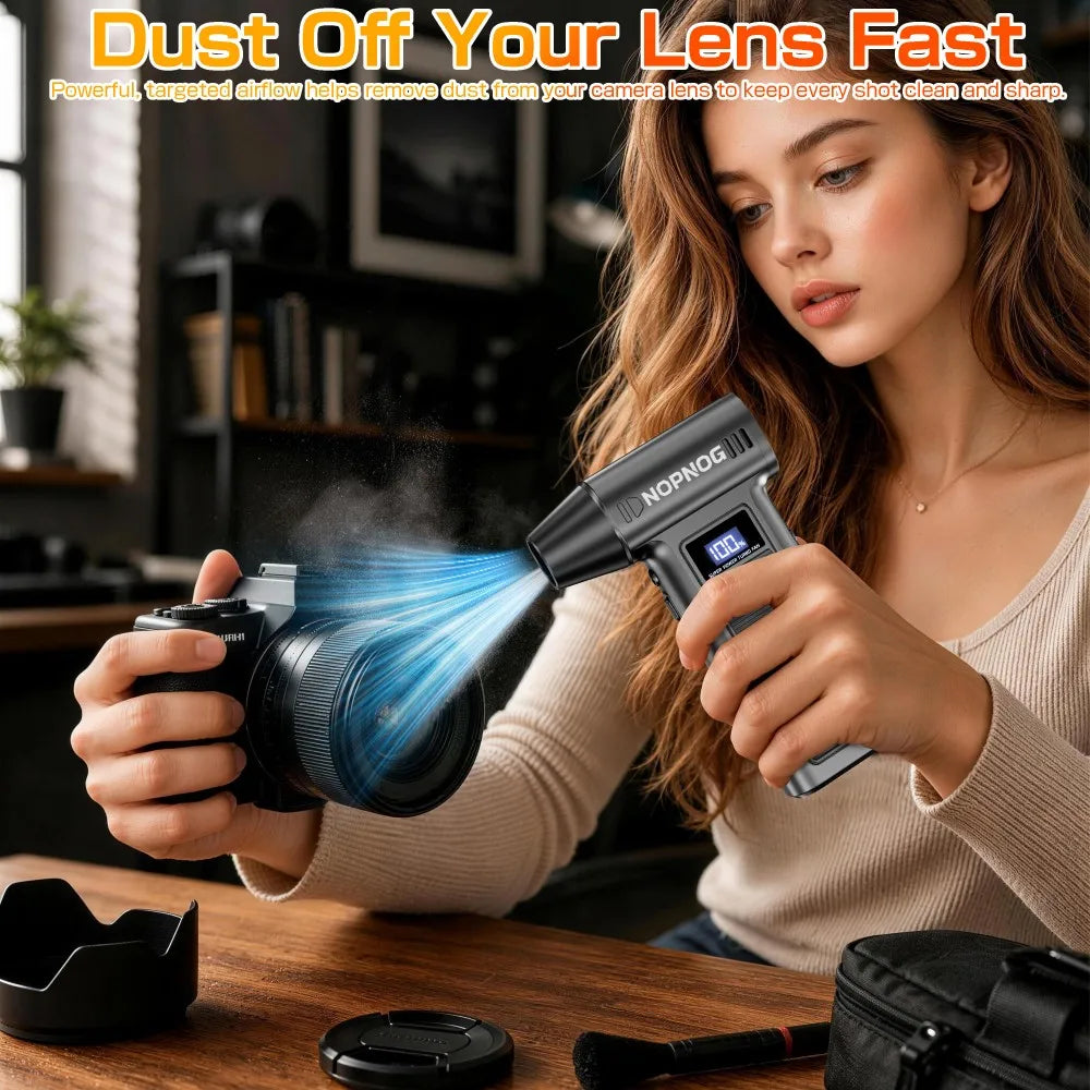 Car Snow Blow Electric Air Duster Type-C Charging Cleaning Blowing Tool 4 Gears Portable Turbo Blower Fan 110000rpm