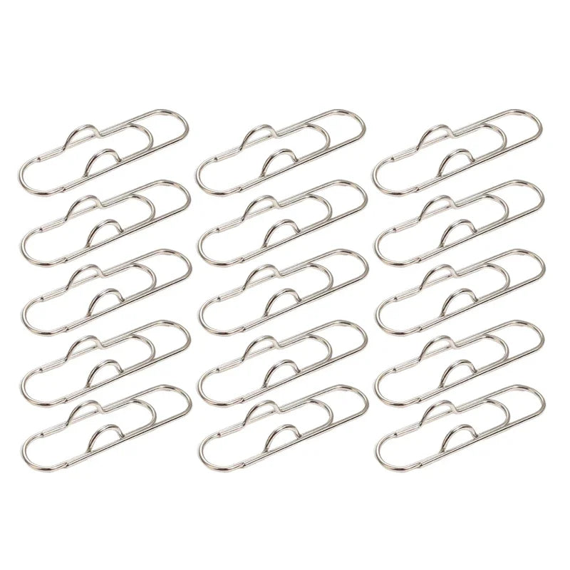 Anti Lost Paper Clip Metal Pen Holder Clips Portable Bookmarks Photo Memo Ticket Fixed Paperclips Office School Stationery