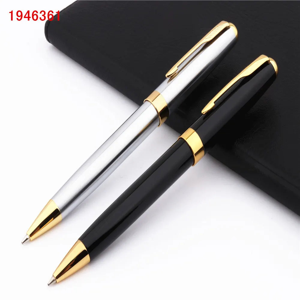 Luxury high quality 388 Black for stainless steel Business office school supplies Ballpoint Pen Golden Clip New