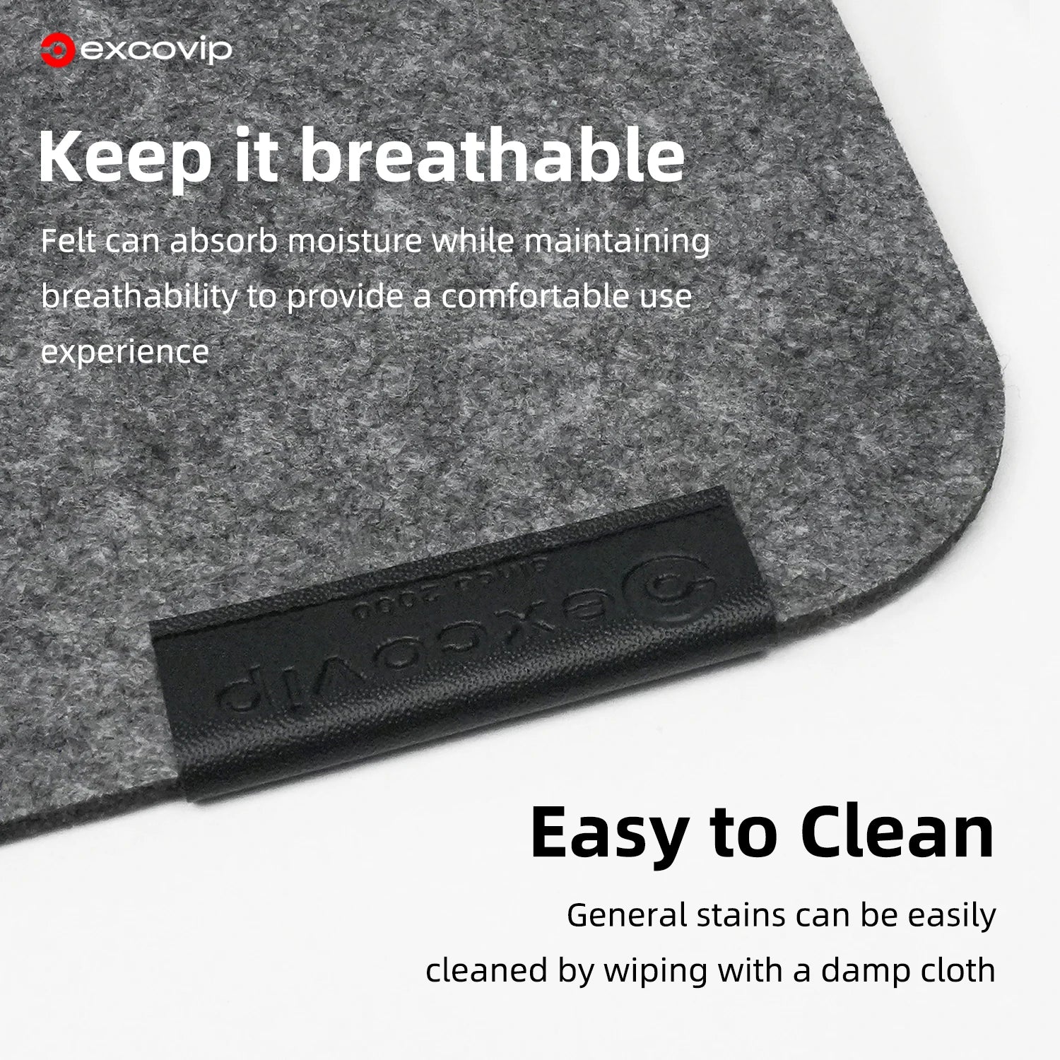 EXCO Felt Desk Mat Large Mouse Keyboard Pad Computer Desktop Protector Non-Slip Base for Office Home Durable Washable