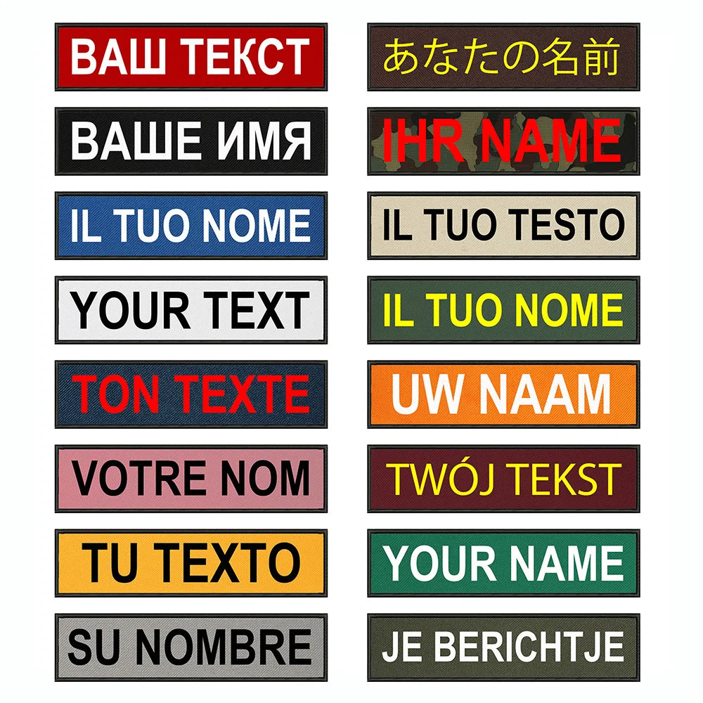 Custom Name Patch Personalized Tactical Military Patches Customized Stripes Badge Tags For Clothes Jacket Backpack Dog Collar