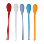 Candy Color Plastic Long Handle Spoons Multi-use For Dessert Tea Coffee Soup Kitchen Tableware Flatware