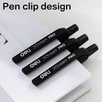 DELI Smooth Writing Ballpoint Pens 0.7mm Black and Blue Ink Pens 12PCS Pack of Retractable Ball Pen for Office School Home