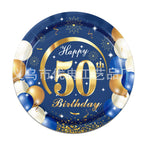 18th 30th 40th 50th 60th 70th Birthday Decorations Men Women Blue Birthday Happy Birthday  Plates Cup Tableware Anniversary