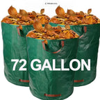 1/2/3 Pack Reusable Garden Waste Bags 72 Gallon Yard Leaf Lawn Trash Waste Bags