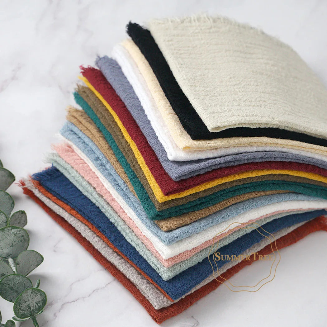 10pcs 32x32cm Cotton Gauze Napkins Retro Burr Design Napkin for Vintage Wedding Receptions Banquets Christmas Table Decoration