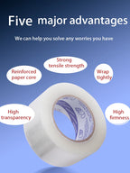 3 Rolls of Clear Packaging Tape, Heavy Duty Packaging Tape for Shipping Packaging Mobile Sealing, 45 Yards per Roll