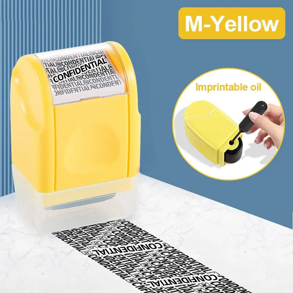 Durable Roller Identity Protection Stamps Safety Portable ID Security Stamp Privacy Protection Identity Address Blocker