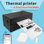 Marklife Thermal Printer Black Bluetooth Inkless HD Printer Maker Compatible Mac,iOS,Windows For School Office Small Business