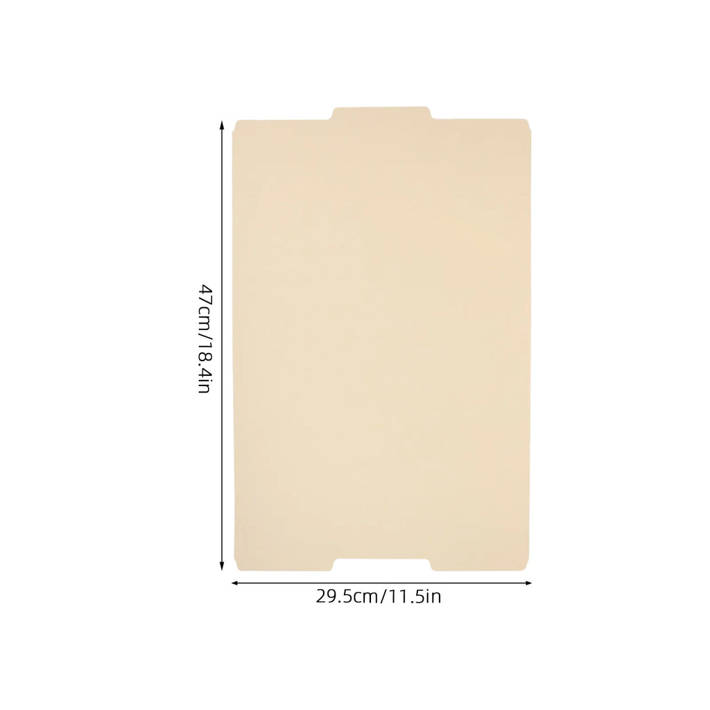 5Pcs Manila File Folders Pressboard Document Organizer Letter Size Beige Office School Classroom Business Filing Supplies