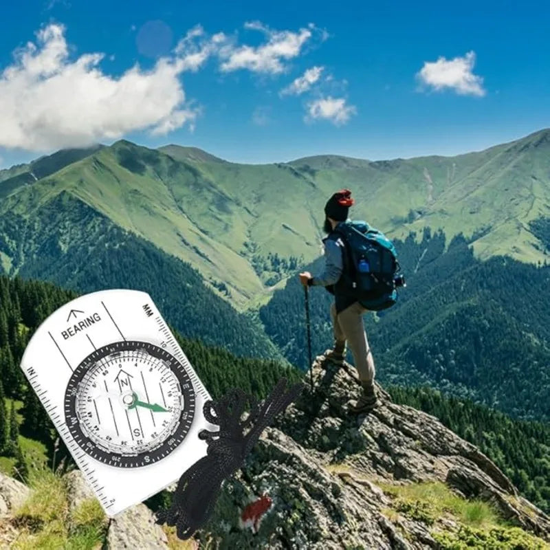 Professional Multifunctional Outdoor Survival Compass with Map Scale & Ruler