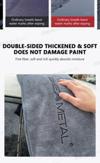 SEAMETAL 160X60CM Microfiber Car Wash Towel Thicken Towels Car Double-Sided Soft Cloth Auto Detailing Care Washing Drying Rags