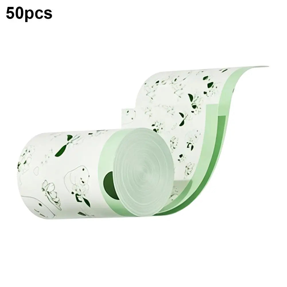 50 100pcs Scented Drawstring Trash Bags Thickened Camellia Fragrance Garbage Bag for Kitchen Odor Control Waste Bag
