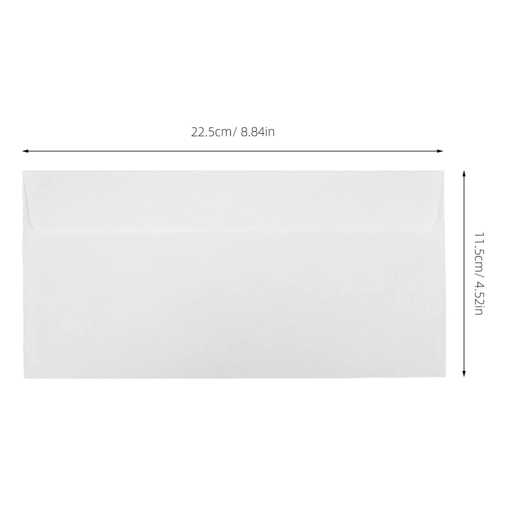 50Pcs White Self Seal Envelopes Letter Size Mailing Envelopes Peel and Seal Document Security Office Business Mailers Packaging