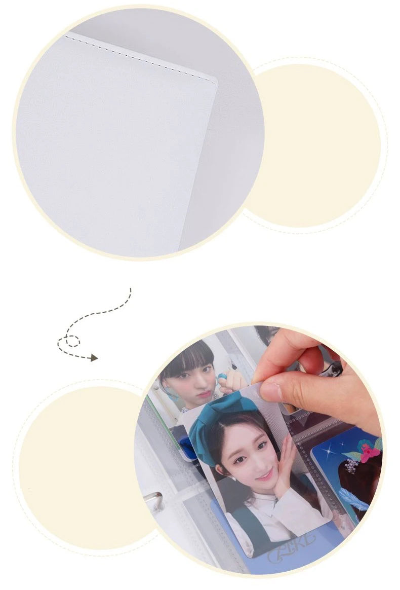 A5 Binder Photocards Magnetic D 3/7 Ring Kpop Photo Album Photocard Holder Collection Book Macaron Binder 1 2 4 Pocket Sleeves