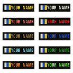 Canary Islands Flag 10X2.5cm Embroidery Custom Name Text Patch Stripes Badge Iron On Or  Patches