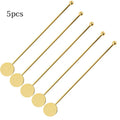 5Pcs Stainless Steel Cocktail Drink Mixer Bar Stirring Mixing Sticks Muddler Ladle Stirrer Swizzle Sticks Coffee Stirring Sticks