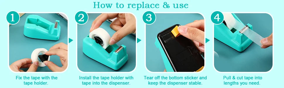 A desktop Tape Dispenser, Ideal for Packaging and Replenishment. Perfect for Both Office and Home Use