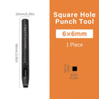 WUTA Basic 1pc Square Leather Punch Rectangle Hollow Oblong Hole Puncher Belt Strap Watch Band Cutter DIY Craft Leather Tools