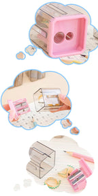 1 Piece Lytwtw's School Supplies Cute Morandi Color Geometry Sharpener For Pencil Office Creative Stationery Item