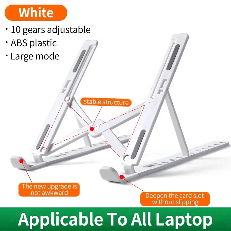Portable Adjustable Laptop Stand Foldable Notebook Bracket Computer Monitor Holder For Macbook Air iPad Tablets Base Accessories