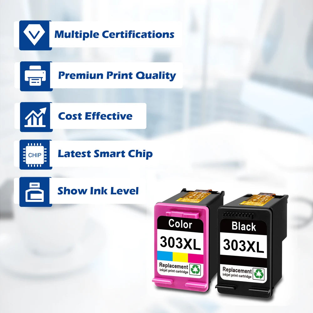 ShinColor for HP303 Xl 303xl Premium Color Inkjet Ink Cartridge For HP303 For HP ENVY Photo 6220 6230 6232 Printer